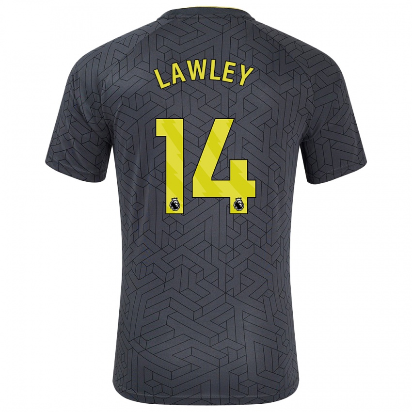 Criança Camisola Melissa Lawley #14 Amarelo Preto Alternativa 2024/25 Camisa