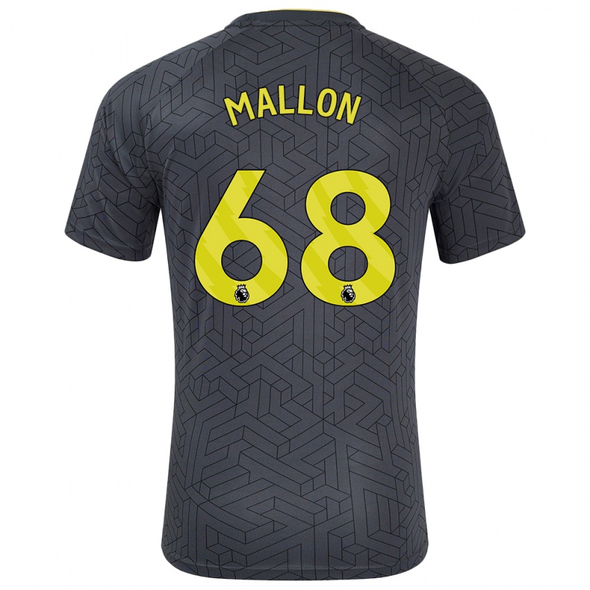 Criança Camisola Mathew Mallon #68 Amarelo Preto Alternativa 2024/25 Camisa