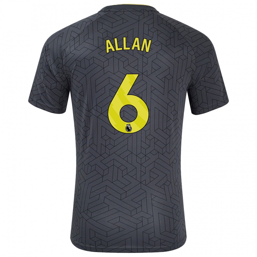 Criança Camisola Allan #6 Amarelo Preto Alternativa 2024/25 Camisa