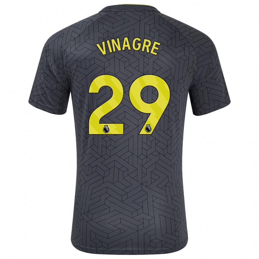 Criança Camisola Ruben Vinagre #29 Amarelo Preto Alternativa 2024/25 Camisa