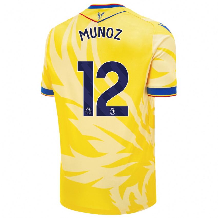 Criança Camisola Daniel Muñoz #12 Amarelo Alternativa 2024/25 Camisa