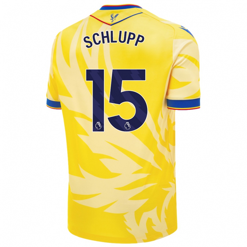 Criança Camisola Jeffrey Schlupp #15 Amarelo Alternativa 2024/25 Camisa