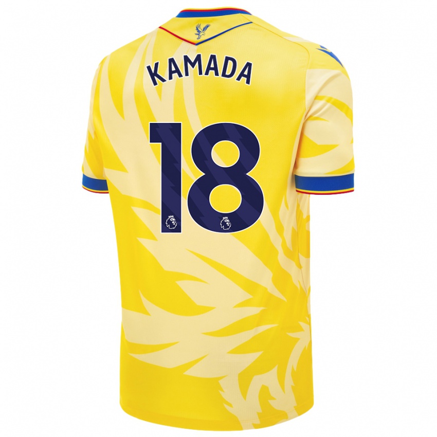 Criança Camisola Daichi Kamada #18 Amarelo Alternativa 2024/25 Camisa