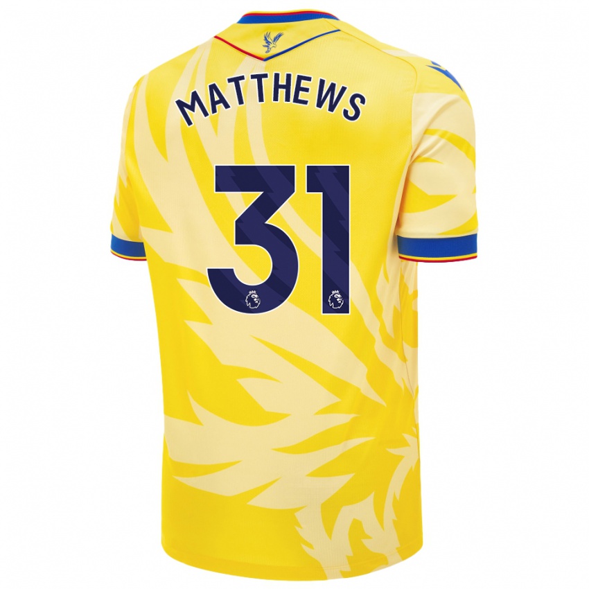 Criança Camisola Remi Matthews #31 Amarelo Alternativa 2024/25 Camisa