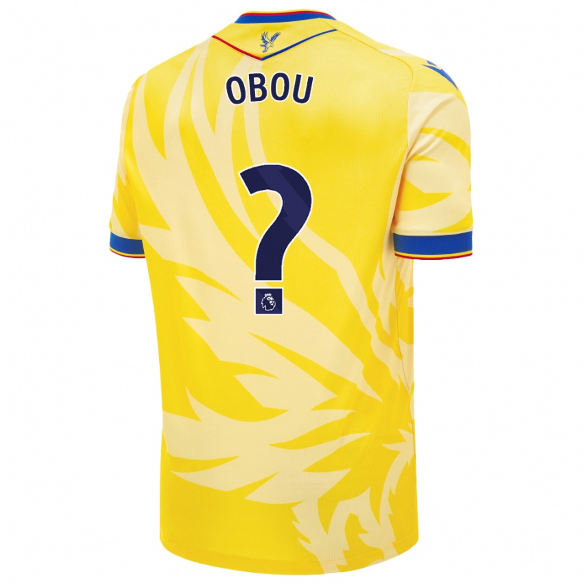 Criança Camisola David Obou #0 Amarelo Alternativa 2024/25 Camisa