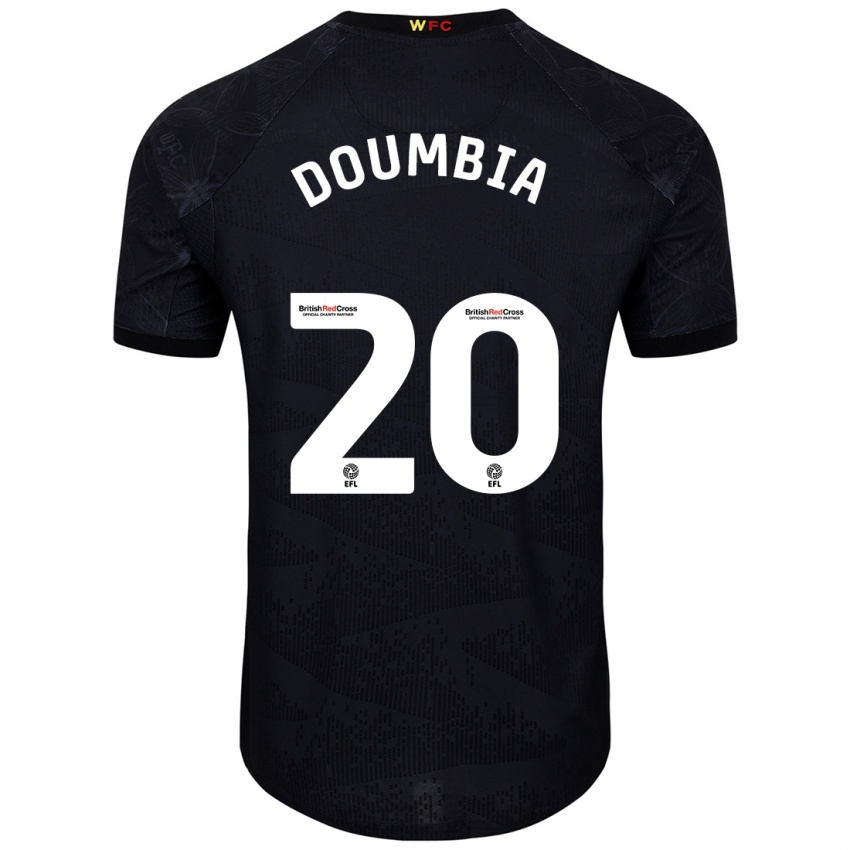 Criança Camisola Mamadou Doumbia #20 Preto Branco Alternativa 2024/25 Camisa