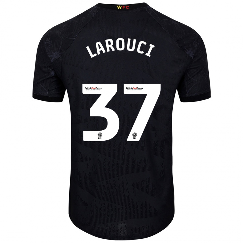 Criança Camisola Yasser Larouci #37 Preto Branco Alternativa 2024/25 Camisa