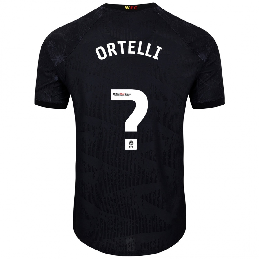 Criança Camisola Gabriel Ortelli #0 Preto Branco Alternativa 2024/25 Camisa