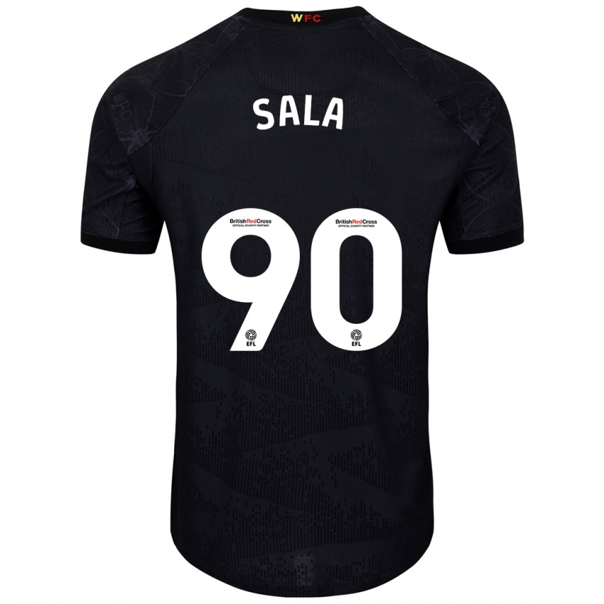 Criança Camisola Joel Sala #90 Preto Branco Alternativa 2024/25 Camisa