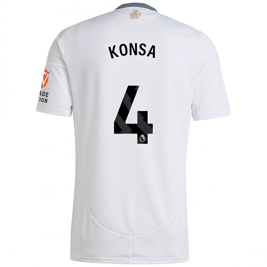 Criança Camisola Ezri Konsa #4 Branco Alternativa 2024/25 Camisa