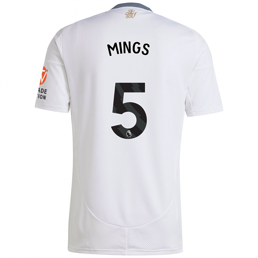 Criança Camisola Tyrone Mings #5 Branco Alternativa 2024/25 Camisa