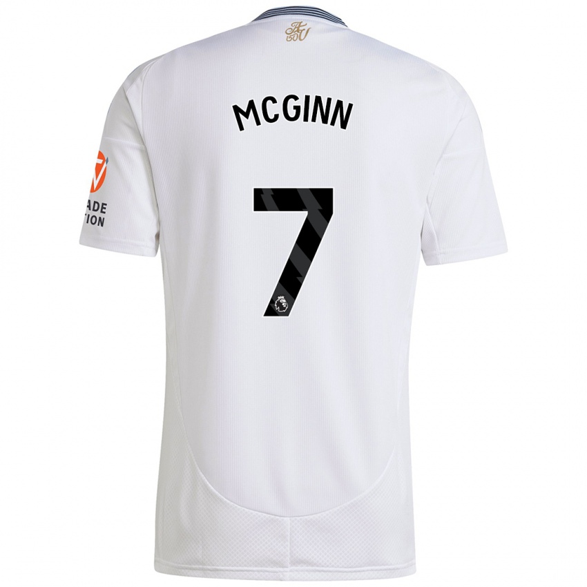 Criança Camisola John Mcginn #7 Branco Alternativa 2024/25 Camisa