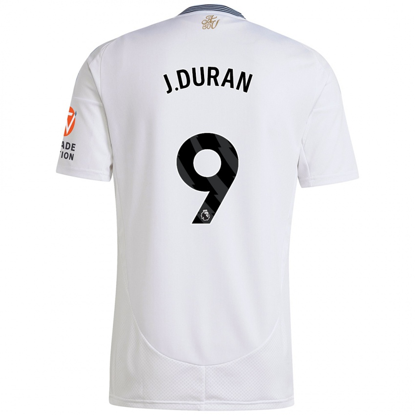 Criança Camisola Jhon Durán #9 Branco Alternativa 2024/25 Camisa