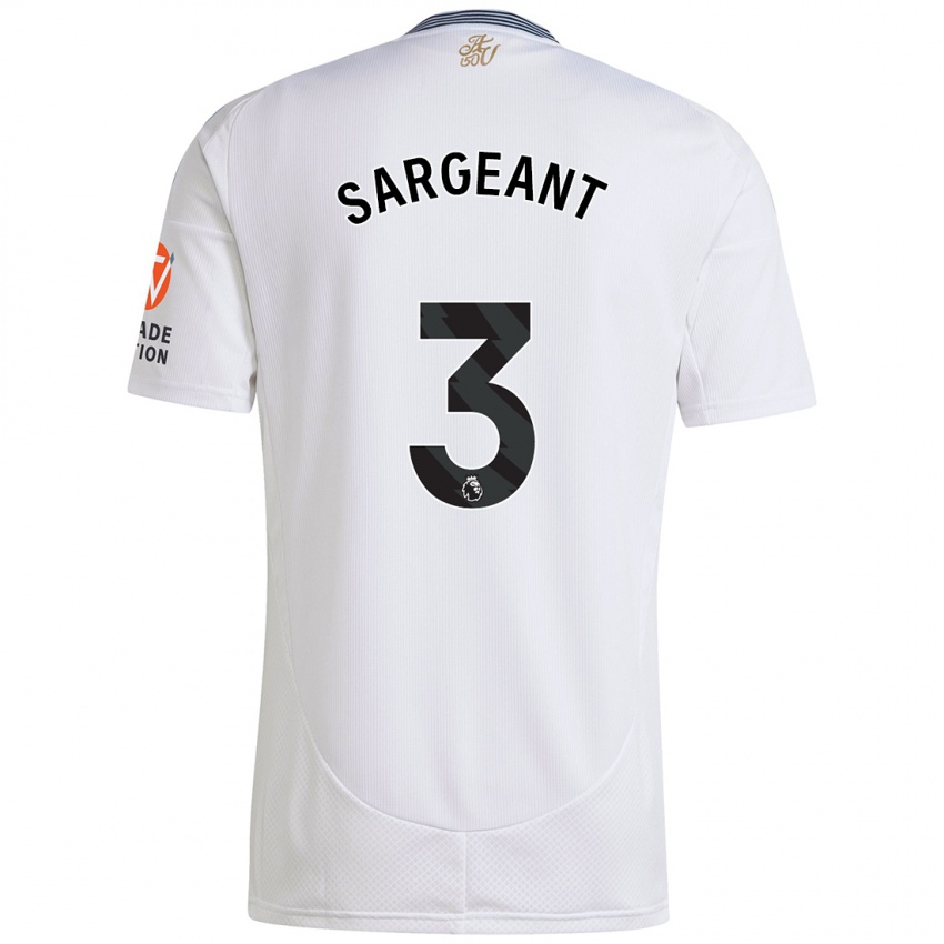 Criança Camisola Meaghan Sargeant #3 Branco Alternativa 2024/25 Camisa