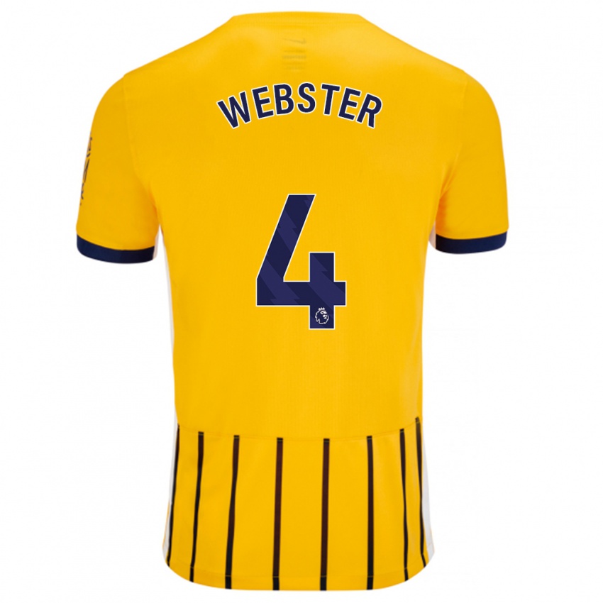 Criança Camisola Adam Webster #4 Azuis Dourados Alternativa 2024/25 Camisa