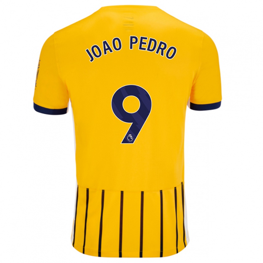 Criança Camisola João Pedro #9 Azuis Dourados Alternativa 2024/25 Camisa