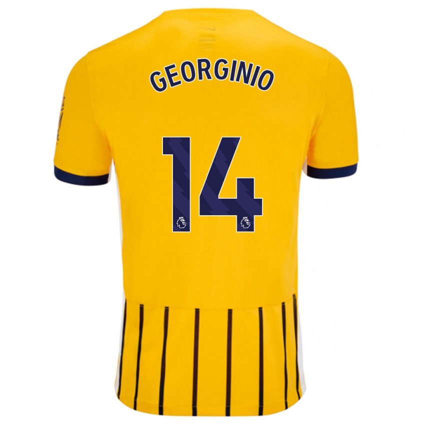 Criança Camisola Georginio Rutter #14 Azuis Dourados Alternativa 2024/25 Camisa