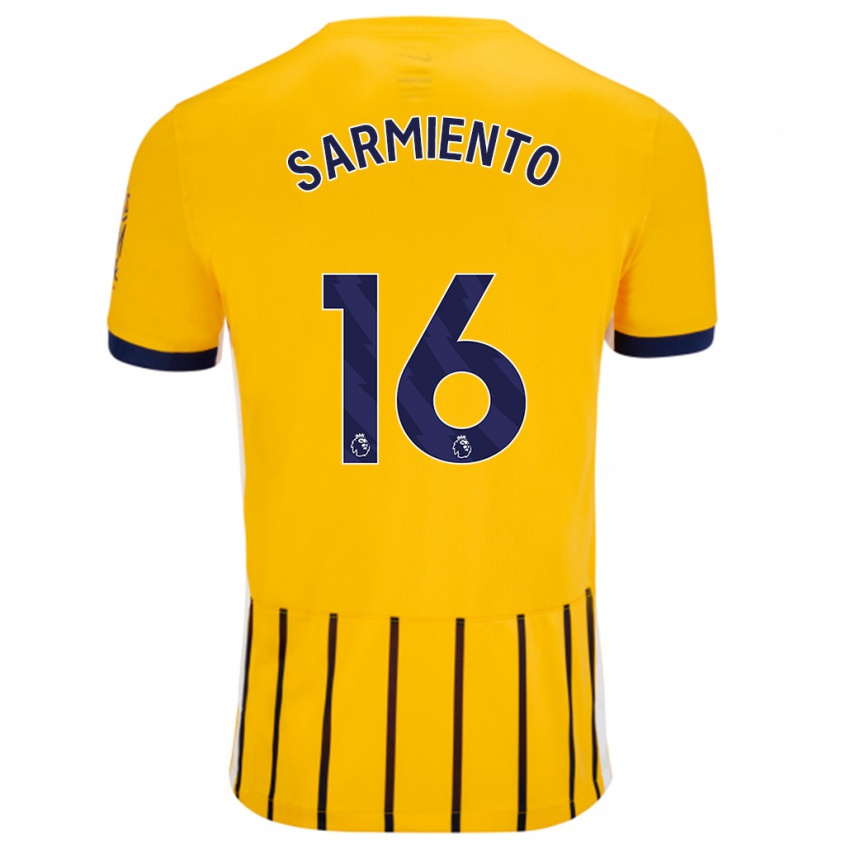 Criança Camisola Jeremy Sarmiento #16 Azuis Dourados Alternativa 2024/25 Camisa