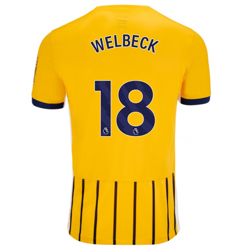 Criança Camisola Danny Welbeck #18 Azuis Dourados Alternativa 2024/25 Camisa