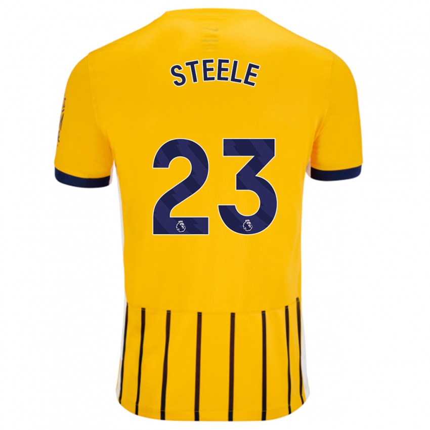 Criança Camisola Jason Steele #23 Azuis Dourados Alternativa 2024/25 Camisa