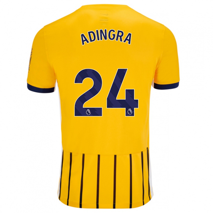 Criança Camisola Simon Adingra #24 Azuis Dourados Alternativa 2024/25 Camisa