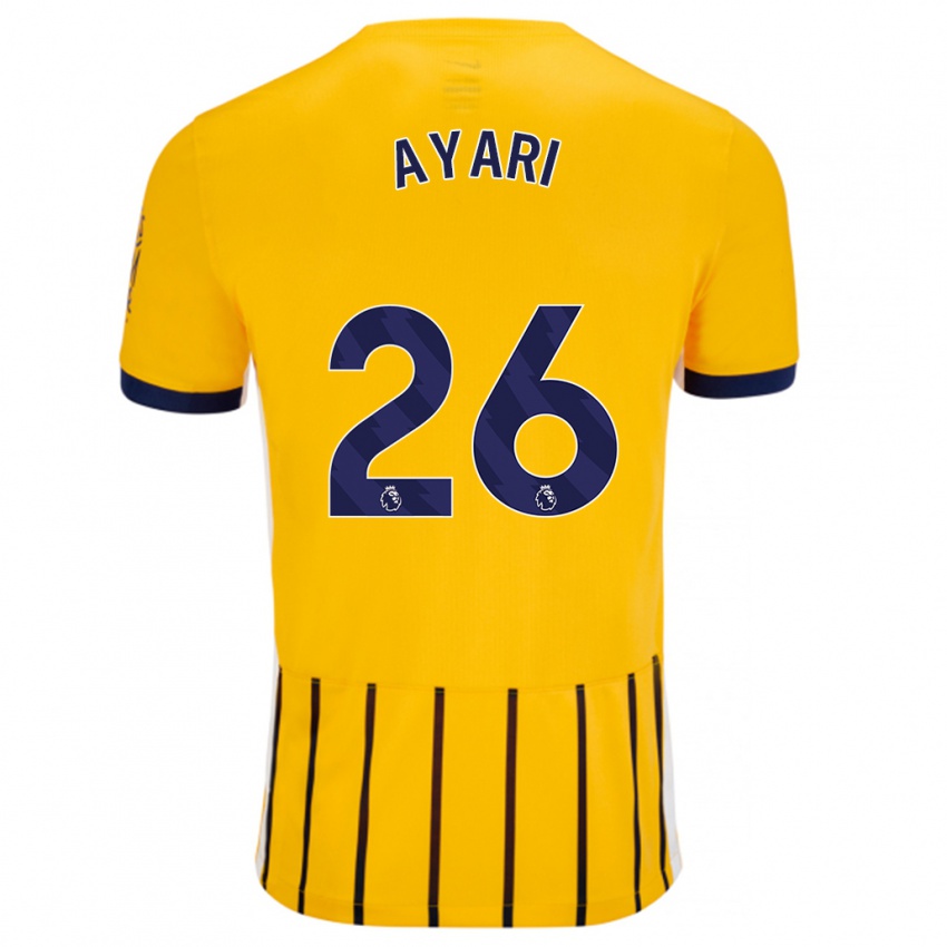 Criança Camisola Yasin Ayari #26 Azuis Dourados Alternativa 2024/25 Camisa