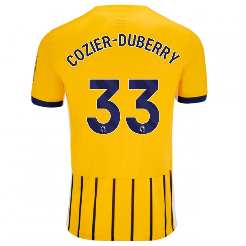 Criança Camisola Amario Cozier-Duberry #33 Azuis Dourados Alternativa 2024/25 Camisa