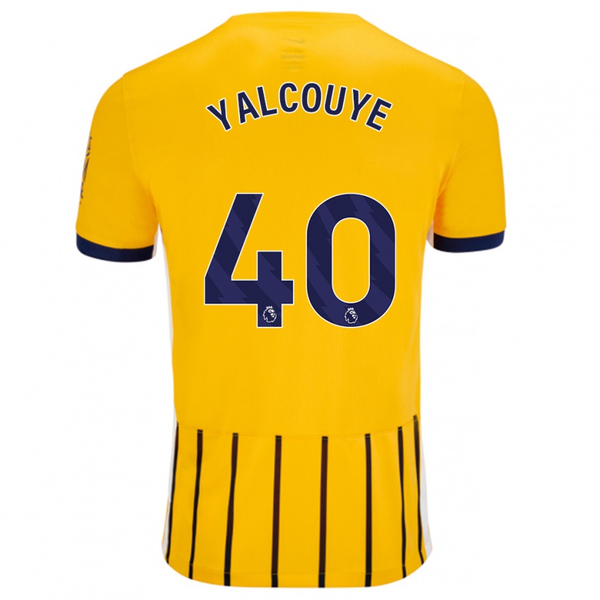 Criança Camisola Malick Junior Yalcouyé #40 Azuis Dourados Alternativa 2024/25 Camisa