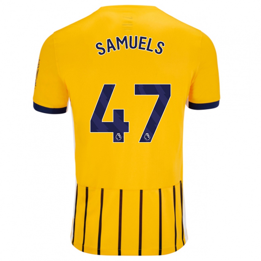 Criança Camisola Imari Samuels #47 Azuis Dourados Alternativa 2024/25 Camisa