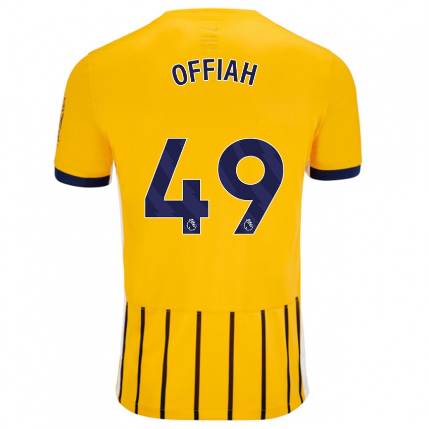 Criança Camisola Odel Offiah #49 Azuis Dourados Alternativa 2024/25 Camisa