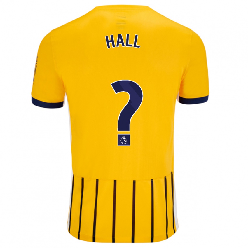 Criança Camisola Steven Hall #0 Azuis Dourados Alternativa 2024/25 Camisa