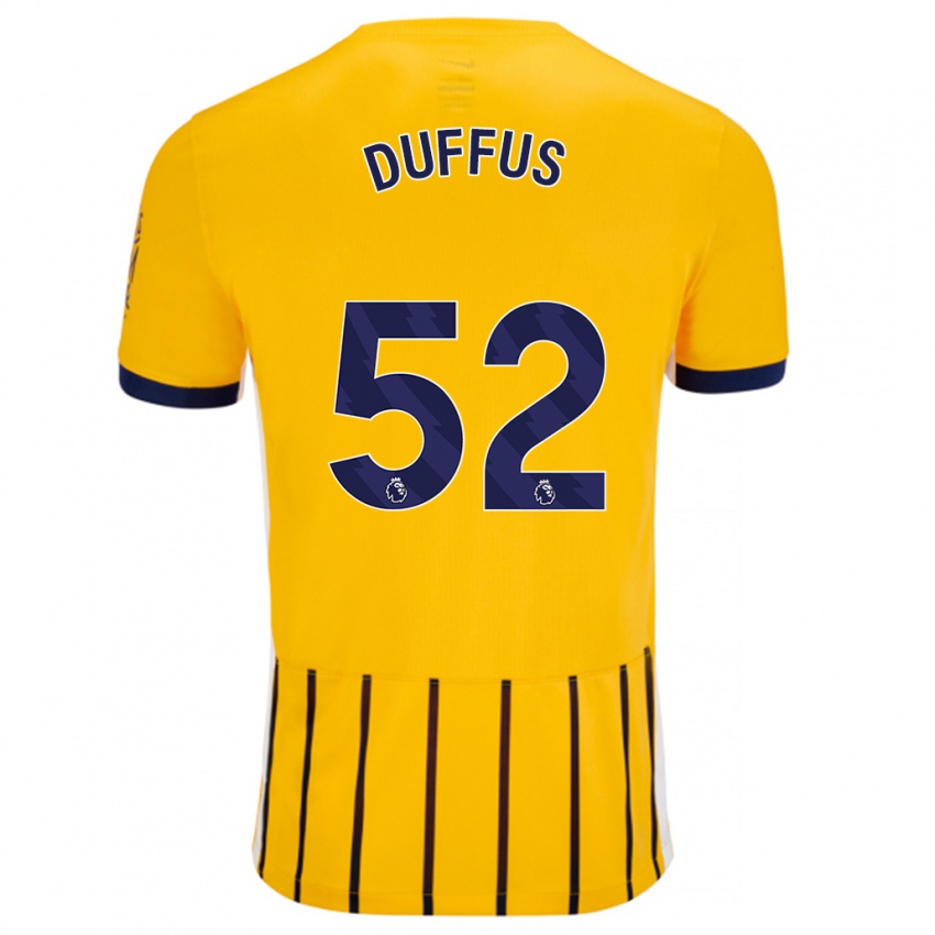 Criança Camisola Josh Duffus #52 Azuis Dourados Alternativa 2024/25 Camisa