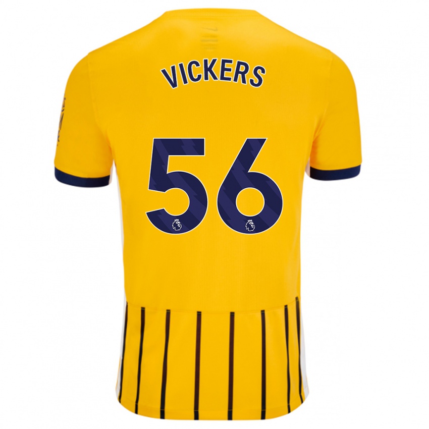 Criança Camisola Caylan Vickers #56 Azuis Dourados Alternativa 2024/25 Camisa