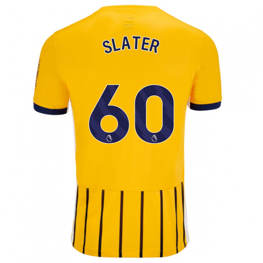 Criança Camisola Jacob Slater #60 Azuis Dourados Alternativa 2024/25 Camisa