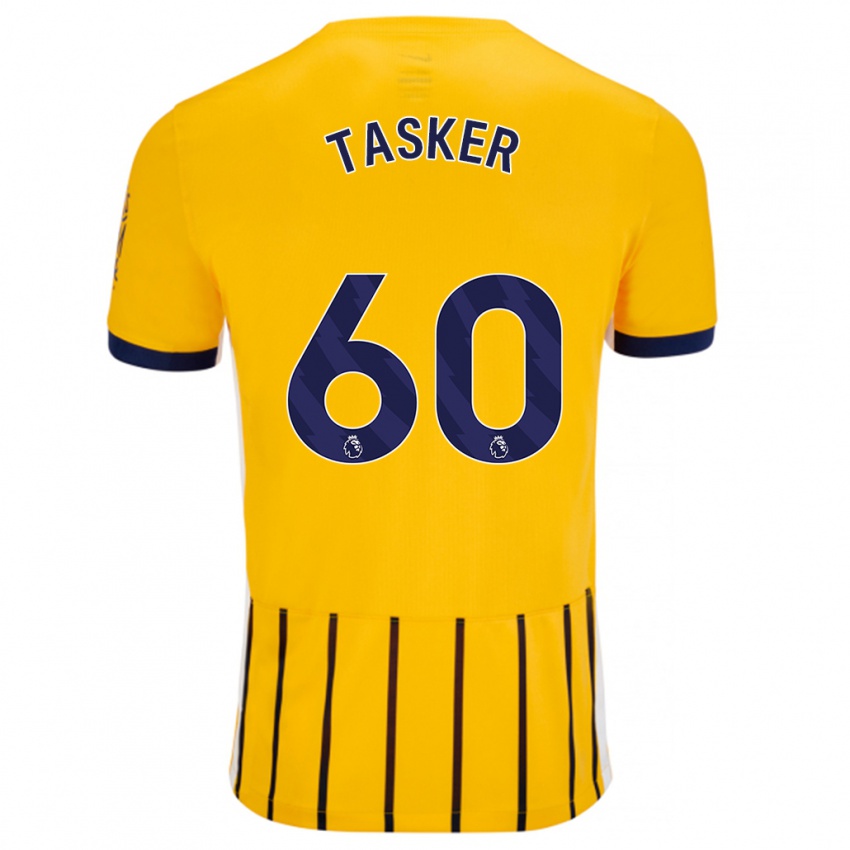 Criança Camisola Charlie Tasker #60 Azuis Dourados Alternativa 2024/25 Camisa