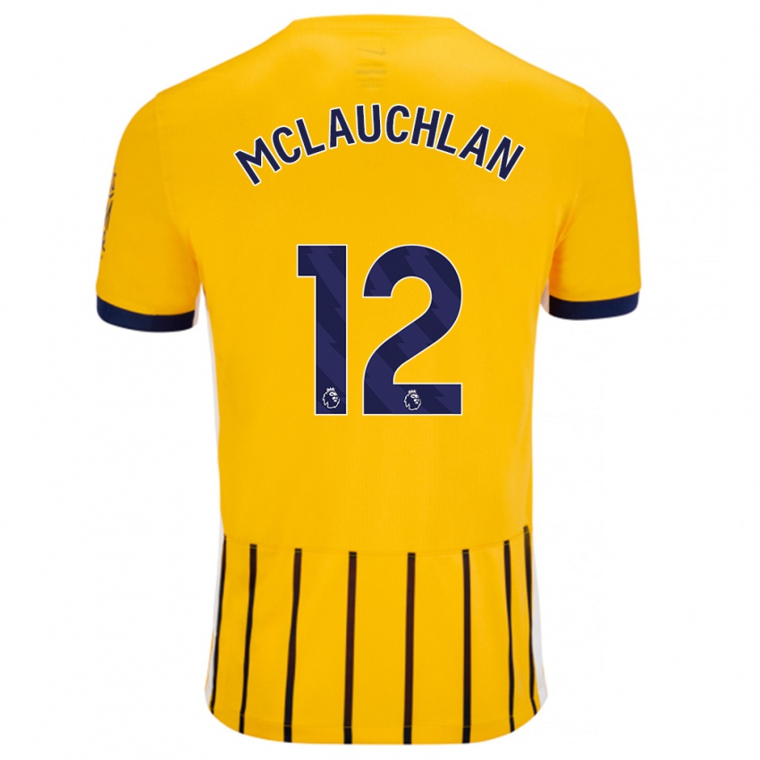 Criança Camisola Rachel Mclauchlan #12 Azuis Dourados Alternativa 2024/25 Camisa