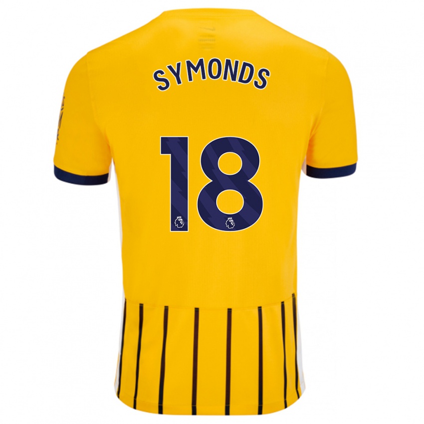 Criança Camisola Maisie Symonds #18 Azuis Dourados Alternativa 2024/25 Camisa