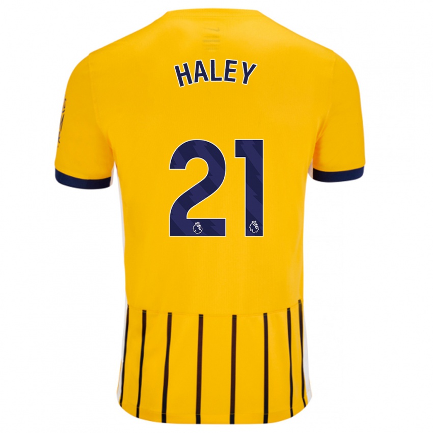 Criança Camisola Madison Haley #21 Azuis Dourados Alternativa 2024/25 Camisa