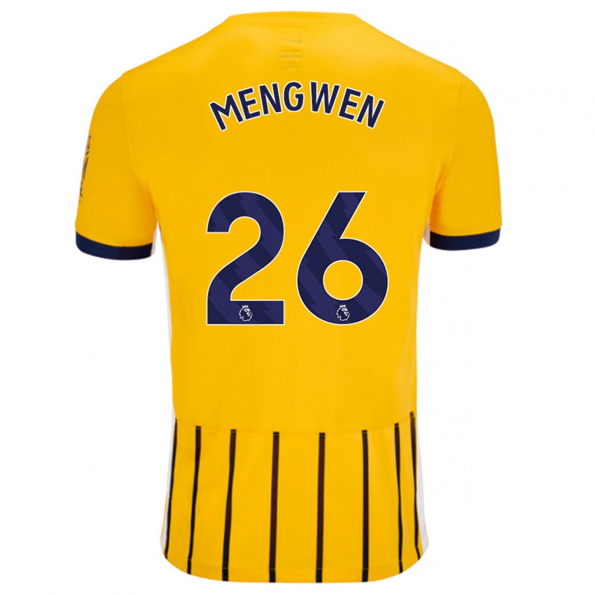 Criança Camisola Li Mengwen #26 Azuis Dourados Alternativa 2024/25 Camisa