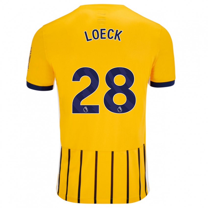 Criança Camisola Melina Loeck #28 Azuis Dourados Alternativa 2024/25 Camisa