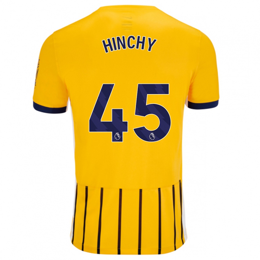 Criança Camisola Jack Hinchy #45 Azuis Dourados Alternativa 2024/25 Camisa