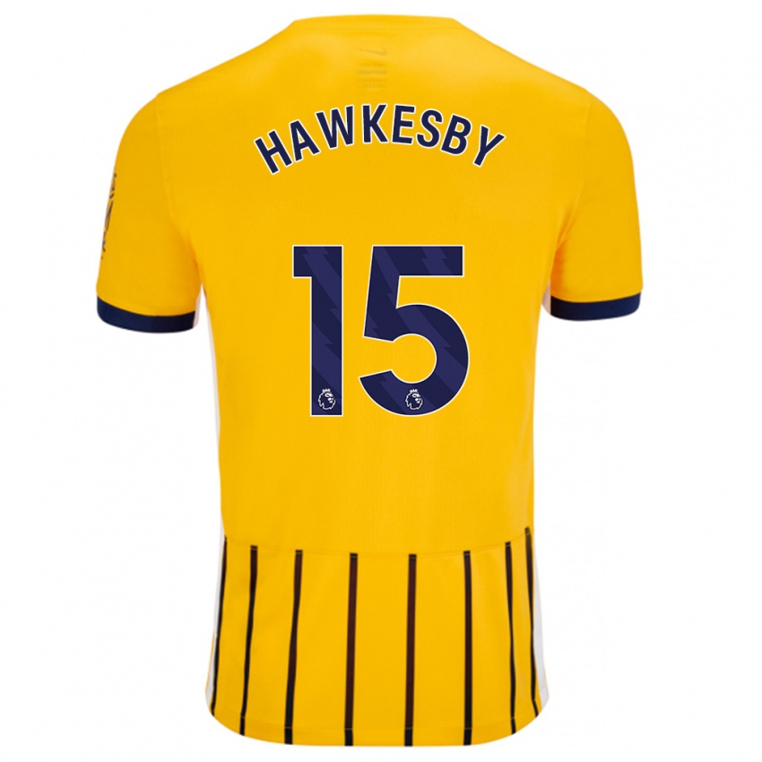 Criança Camisola Mackenzie Hawkesby #15 Azuis Dourados Alternativa 2024/25 Camisa