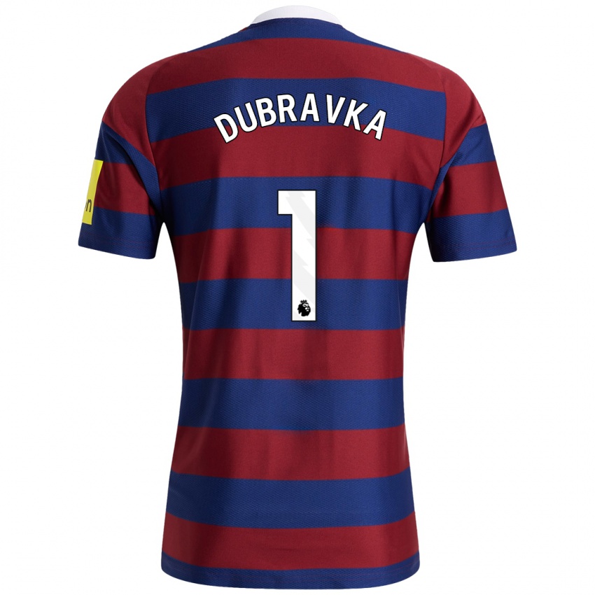 Criança Camisola Martin Dúbravka #1 Bordeaux Azul Marinho Alternativa 2024/25 Camisa