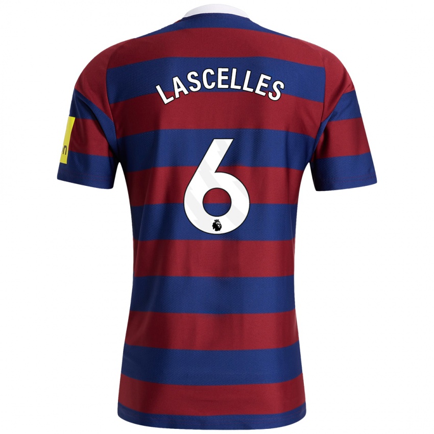 Criança Camisola Jamaal Lascelles #6 Bordeaux Azul Marinho Alternativa 2024/25 Camisa