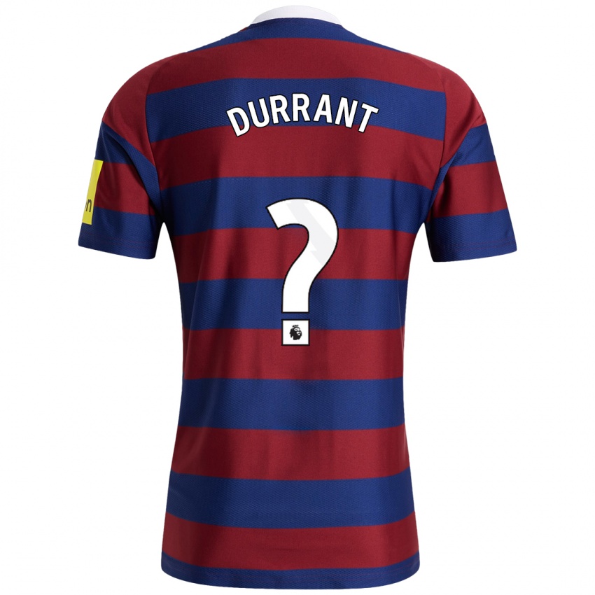 Criança Camisola Jake Durrant #0 Bordeaux Azul Marinho Alternativa 2024/25 Camisa