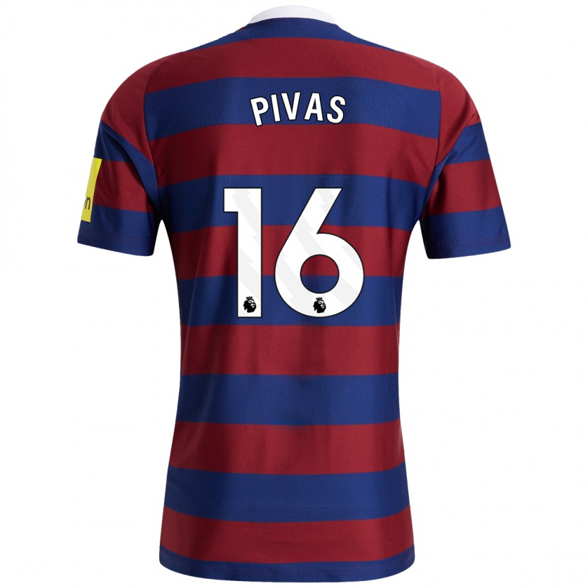 Criança Camisola Miodrag Pivas #16 Bordeaux Azul Marinho Alternativa 2024/25 Camisa