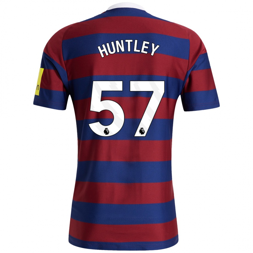 Criança Camisola James Huntley #57 Bordeaux Azul Marinho Alternativa 2024/25 Camisa