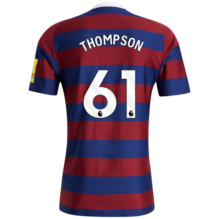 Criança Camisola Max Thompson #61 Bordeaux Azul Marinho Alternativa 2024/25 Camisa