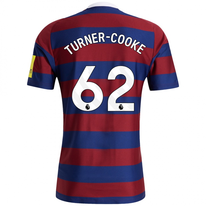 Criança Camisola Jay Turner-Cooke #62 Bordeaux Azul Marinho Alternativa 2024/25 Camisa