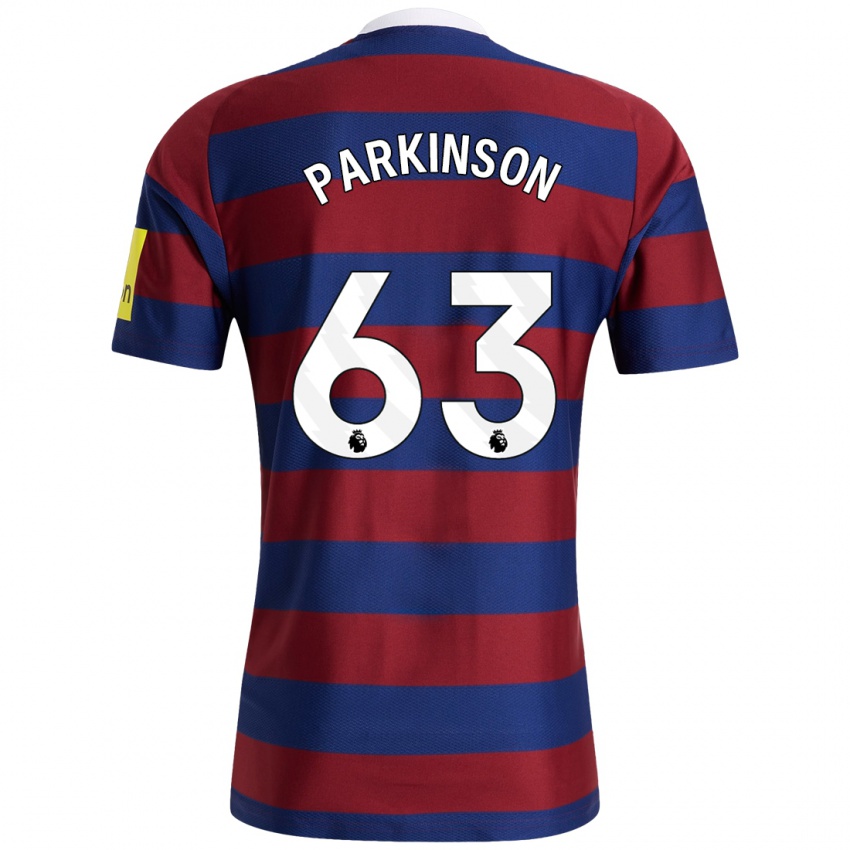 Criança Camisola Ben Parkinson #63 Bordeaux Azul Marinho Alternativa 2024/25 Camisa